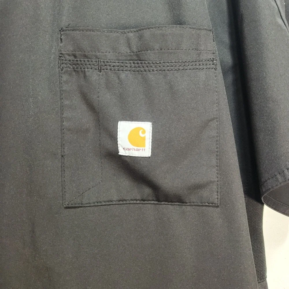 Carhartt Scrub Modern Fit Top Size 2XL Black Unisex Uniform - Picture 3 of 8